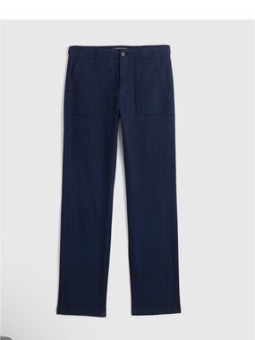 Madewell Navy Blue Utility Straight-Leg Chino Super Stretch Pants NX472 BN 28